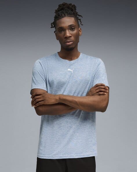 Puma Men Logo Print Regular Fit T-Shirt