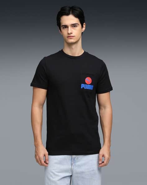 Puma Men Logo Print Regular Fit T-Shirt