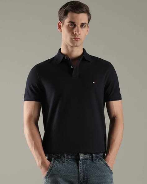 Solid Regular fit Cotton Polo t-Shirt