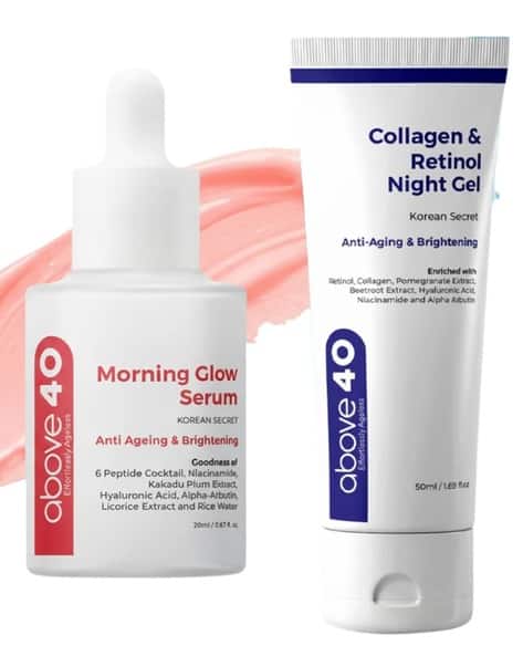 Above 40 Anti-Ageing and Brightening Morning Glow Serum and Gel
