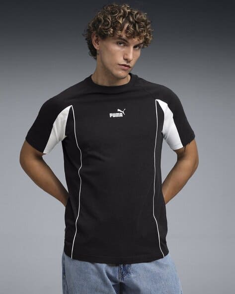 Puma Men Logo Print Relaxed Fit T-Shirt