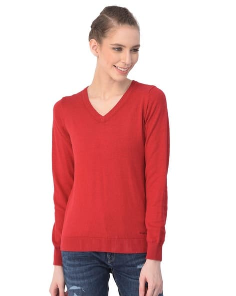 WOODLAND Women Self-Design Pullover