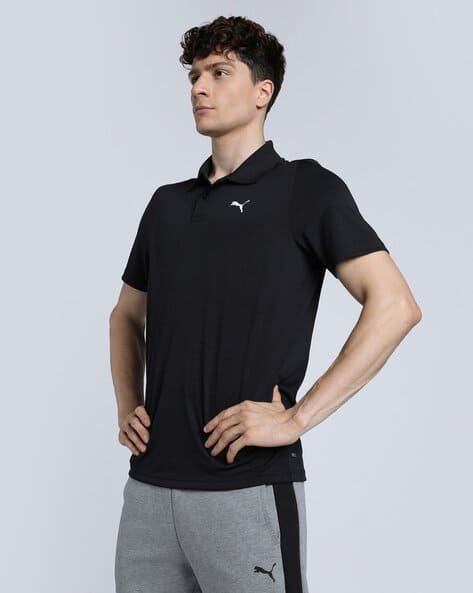 Puma Men TRAIN Logo Print Training Polo T-Shirt