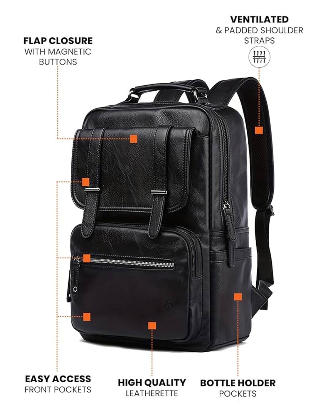 Buy FUR JADEN Men Laptop Backpack with Mult Online | Ajio.com