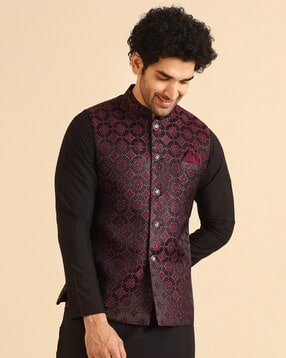 kisah Men Regular Fit Nehru Jacket-picture-17