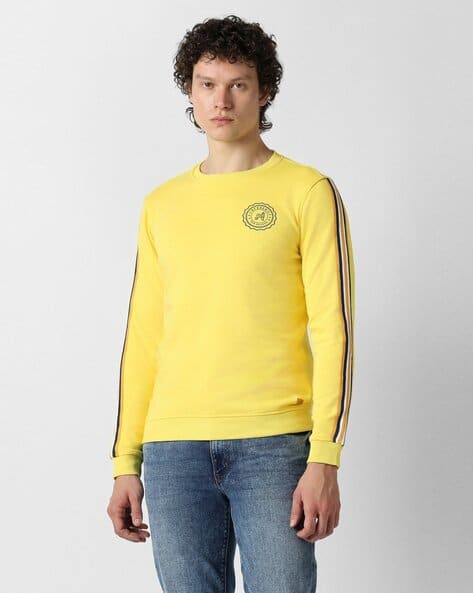 VDOT Men Slim Fit Sweatshirt with Logo Print