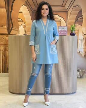 Embroidery Straight Tunic