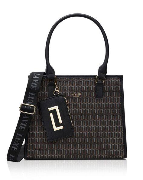 Lavie Luxe Women Mono Quad25 Medium Satchel Bag