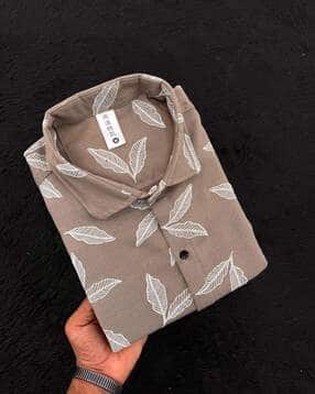 buda jeans co Men Floral Print Regular Fit Shirt-picture-10