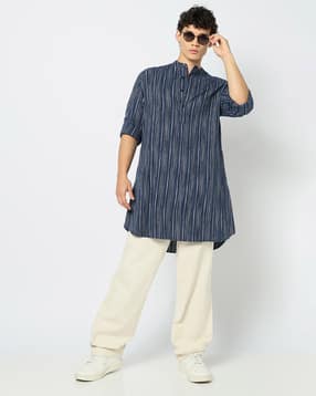 yousta Men Striped Relaxed Fit Cotton Kurta-picture-12
