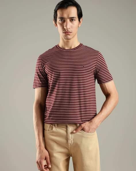TOMMY HILFIGER Striped Regular Fit Cotton T-Shirt