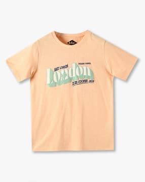 Boys Typographic Print Regular Fit Round-Neck T-Shirt-image-25