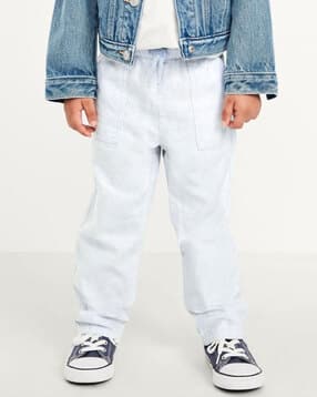 Boys Relaxed Fit Flat Front Trousers-image-5