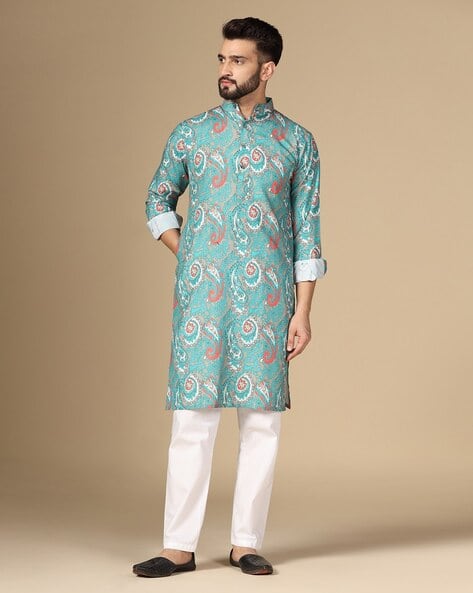 Hivora Men Paisley Regular Fit Kurta with Insert Pocket