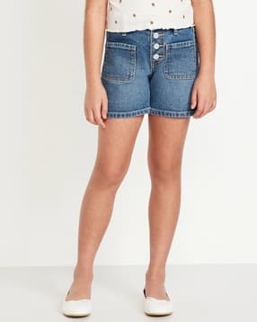 old navy Girls Washed Regular Fit Denim Shorts-picture-14