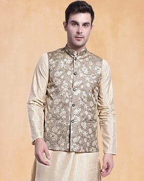 jompers Men Ethnic Wear Button Closure Nehru Jacket-picture-16