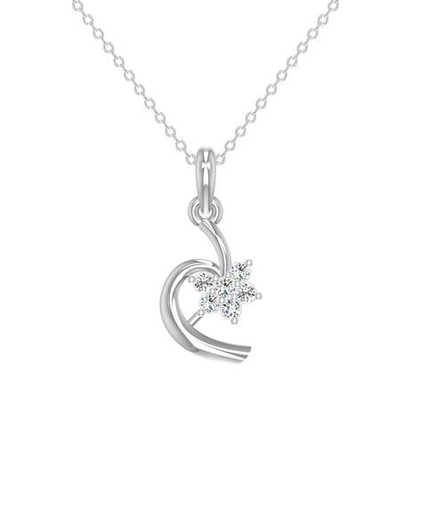 Avsar Women White Gold Kajal American Diamond Pendant