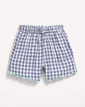 old navy Girls Checked Regular Fit Woven Shorts-picture-12
