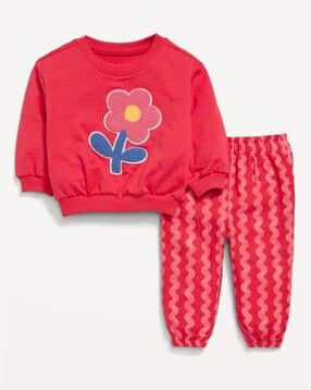 old navy Girls Embroidered Sweatshirt & Pants Set-picture-28