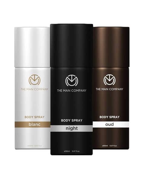 The Man Company Pack of 3 Oud + Blanc + Night Body Spray Combo Pack for Men