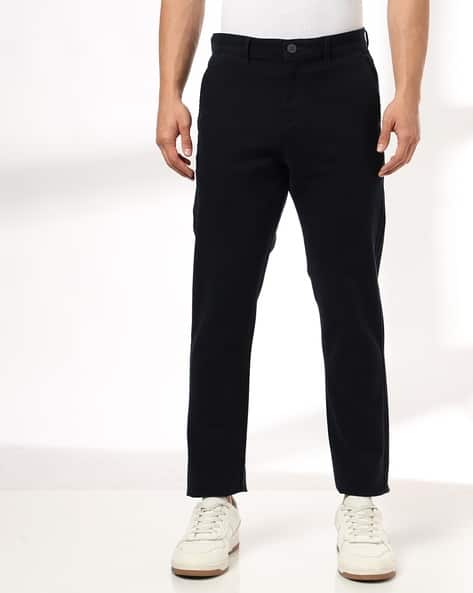 JOHN PLAYERS Men Flat-Front Slim Fit Trousers