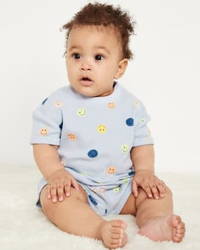 Infants Printed Cotton T-Shirt & Shorts Set-image-4