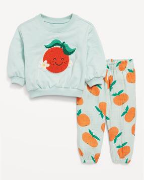 old navy Girls Embroidered Sweatshirt & Pants Set-picture-12