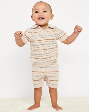 old navy Crafted Stripe Knit T-Shirt & Shorts Set-picture-12