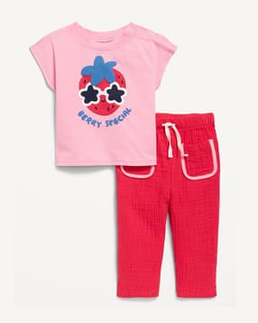 old navy Graphic Print T-Shirt & Pants Set-picture-48