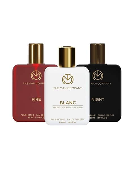 The Man Company Pack of 3 Fire Night and Blanc Perfume for Men