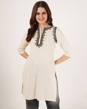 acai Women Embroidered Straight Tunic-picture-14