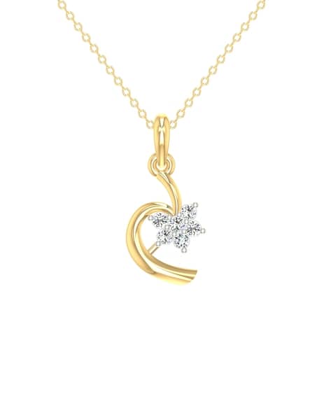 Avsar Women Yellow Gold Kajal American Diamond-Studded Pendant