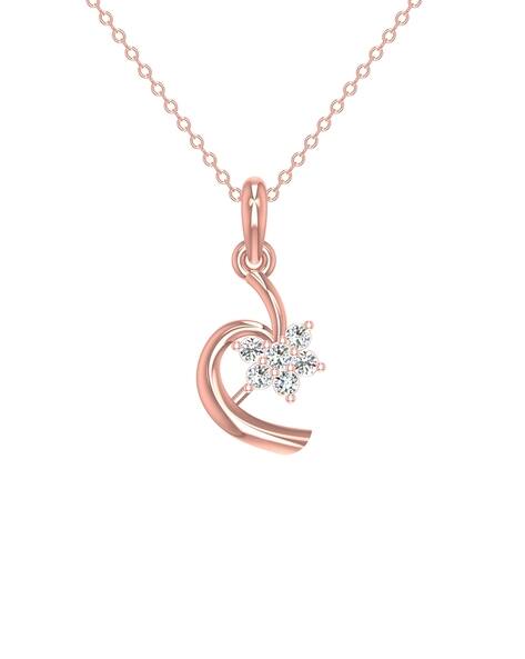 Avsar Women Rose Gold Kajal American Diamond-Studded Pendant