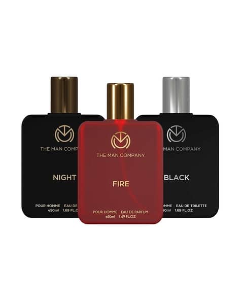 The Man Company Pack of 3 Night Fire and Black Perfume for Men