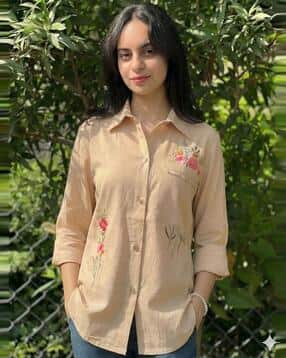 indie picks Cotton Embroidery Shirt-picture-40