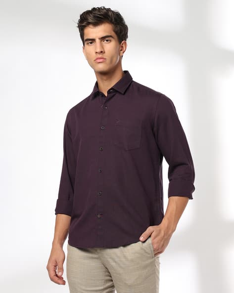 NETPLAY Men Slim Fit Shirt with Patch Pocket