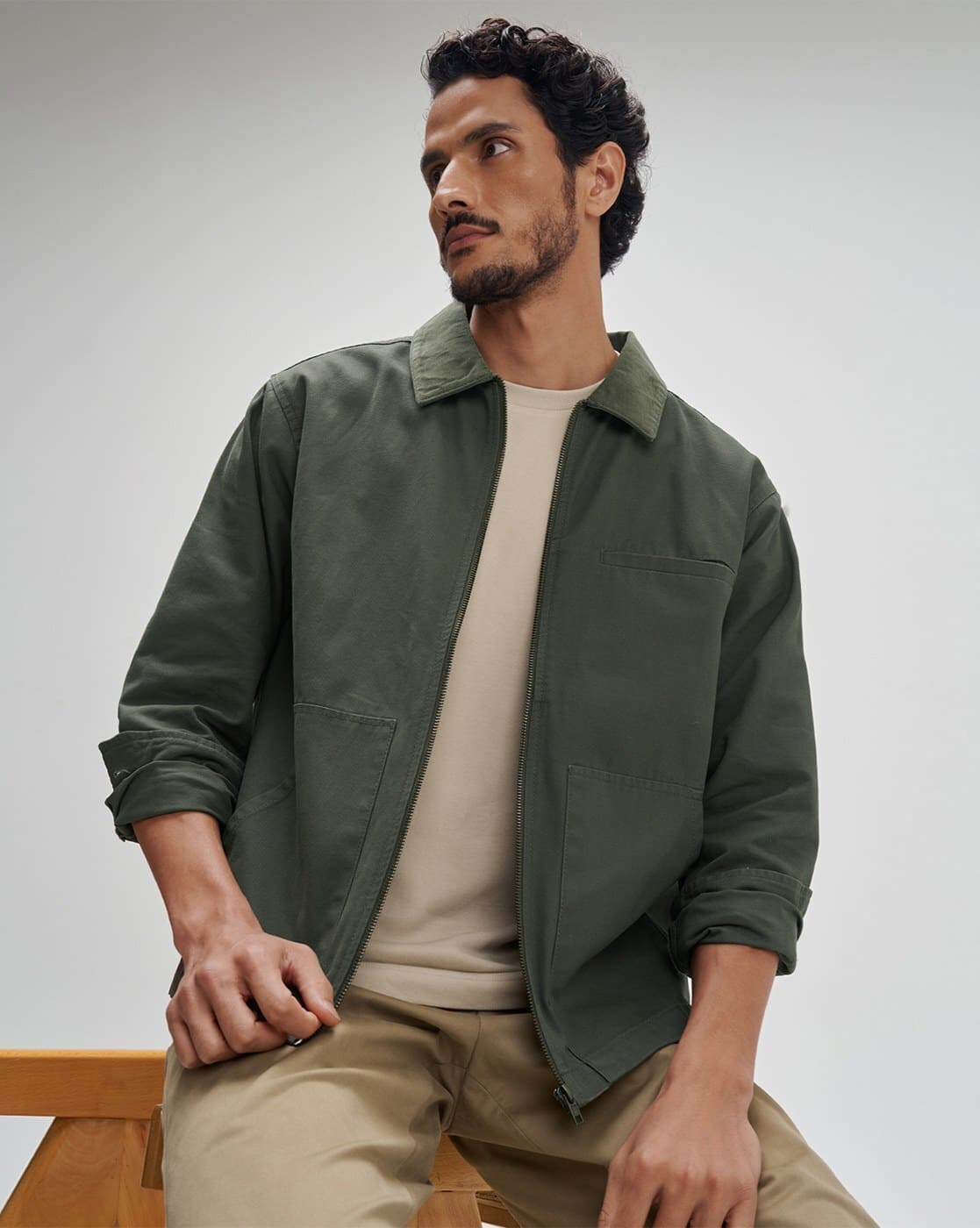 Buy XYXX Men Regular Fit Zip-Front Jacket Online | Ajio.com