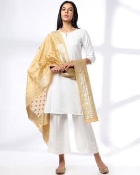 avaasa mix n' match Women Floral Woven Dupatta-picture-10