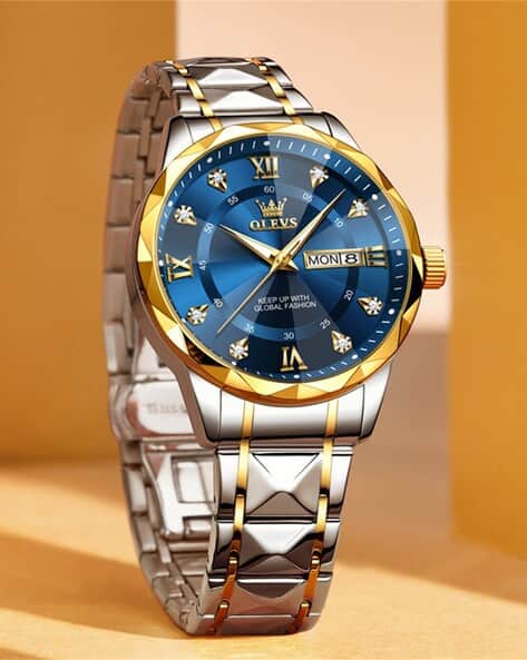 Olevs Men Stainless Steel Wrist Watch-5609
