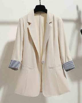Women Regular Fit Blazer with Button-Closure