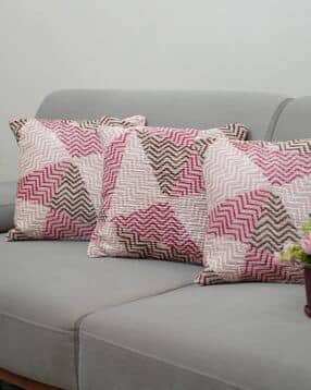 kaleen india Set Of 5 Geometric Print Square Cushion Covers-picture-41
