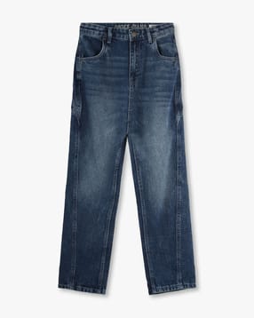 yb dnmx Boys Lightly Washed Balloon Relaxed Fit Jeans-picture-19