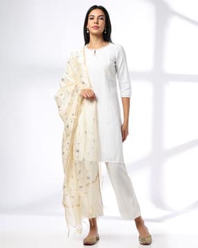 avaasa mix n' match Women Floral Print Dupatta with Tassels-picture-13