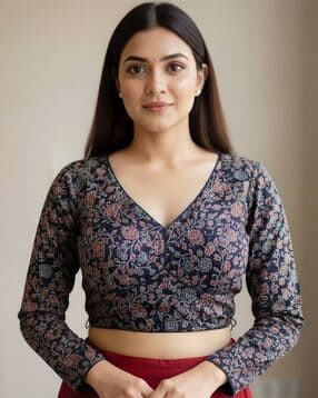 Floral Back Open Blouse-image-28