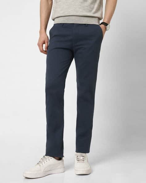 PETER ENGLAND Men Skinny Fit Flat-Front Trousers