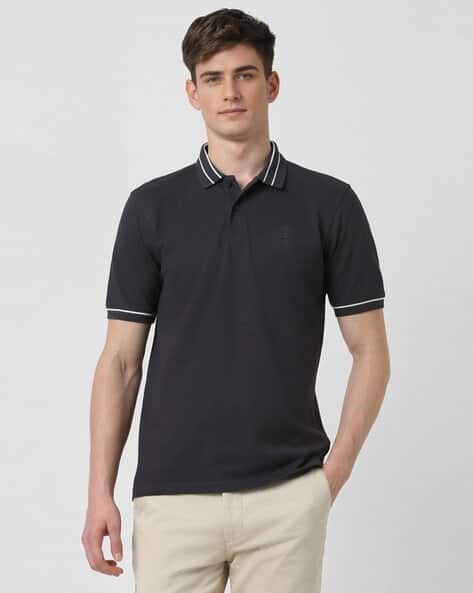 PETER ENGLAND Men Placement Logo Regular Fit Polo T-Shirt