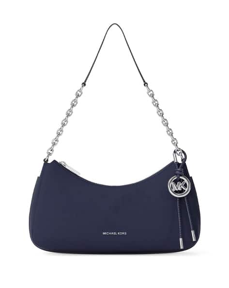 Buy Michael Kors Nolita Medium Nubuck Chain Pouchette | Navy Color
