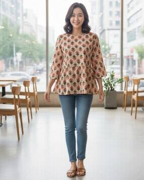 nyrika Women Floral Print Relaxed Fit Tunic-picture-46