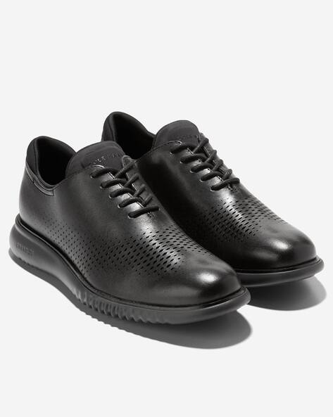 Cole Haan Men Perforated Round-Toe Lace-Up Shoes
