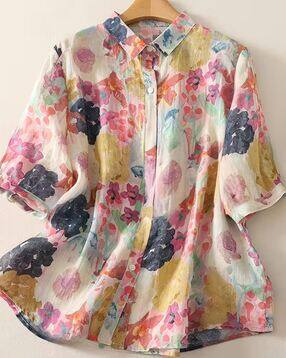 buda jeans co Women Floral Print Regular Fit Shirt-picture-17